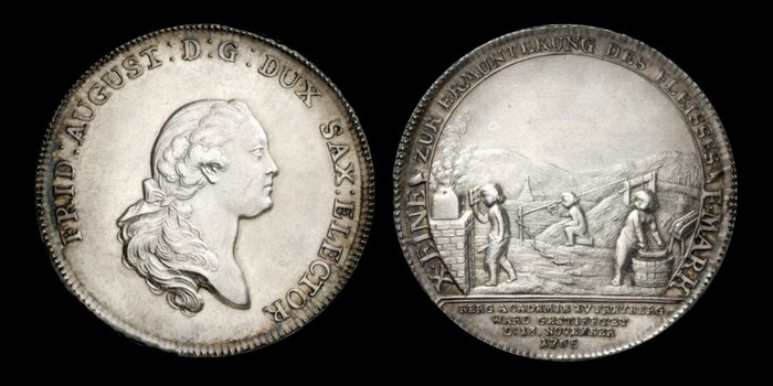 Талер 1765 г. основание горной академии Фрайберга