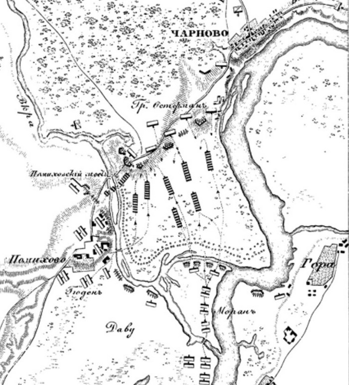 Война с Наполеоном в Польше, Чарново 1806 г., карта