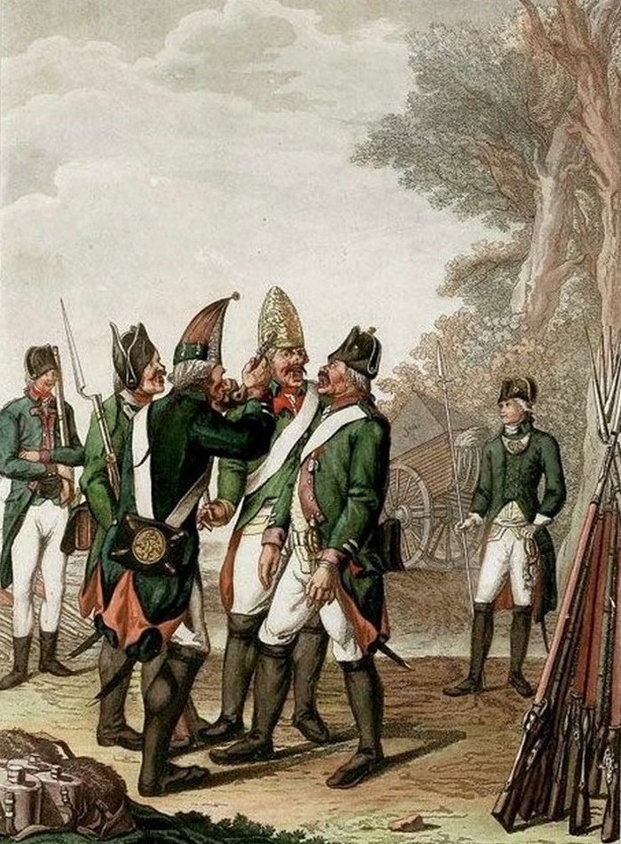 Форма русской армии, Голландская экспедиция 1799 г.