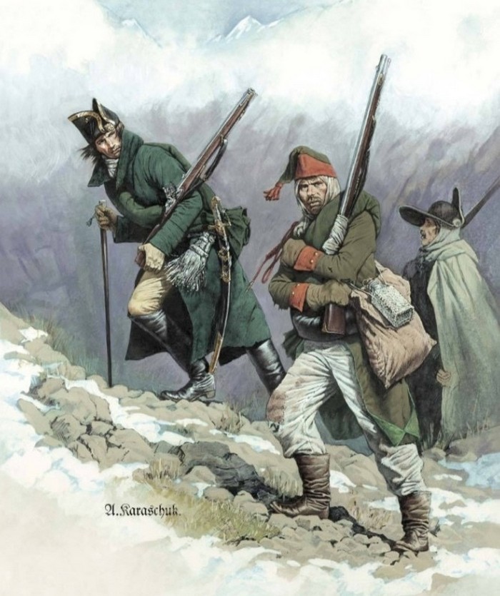 Русская армия в Швейцарии 1799 г., форма