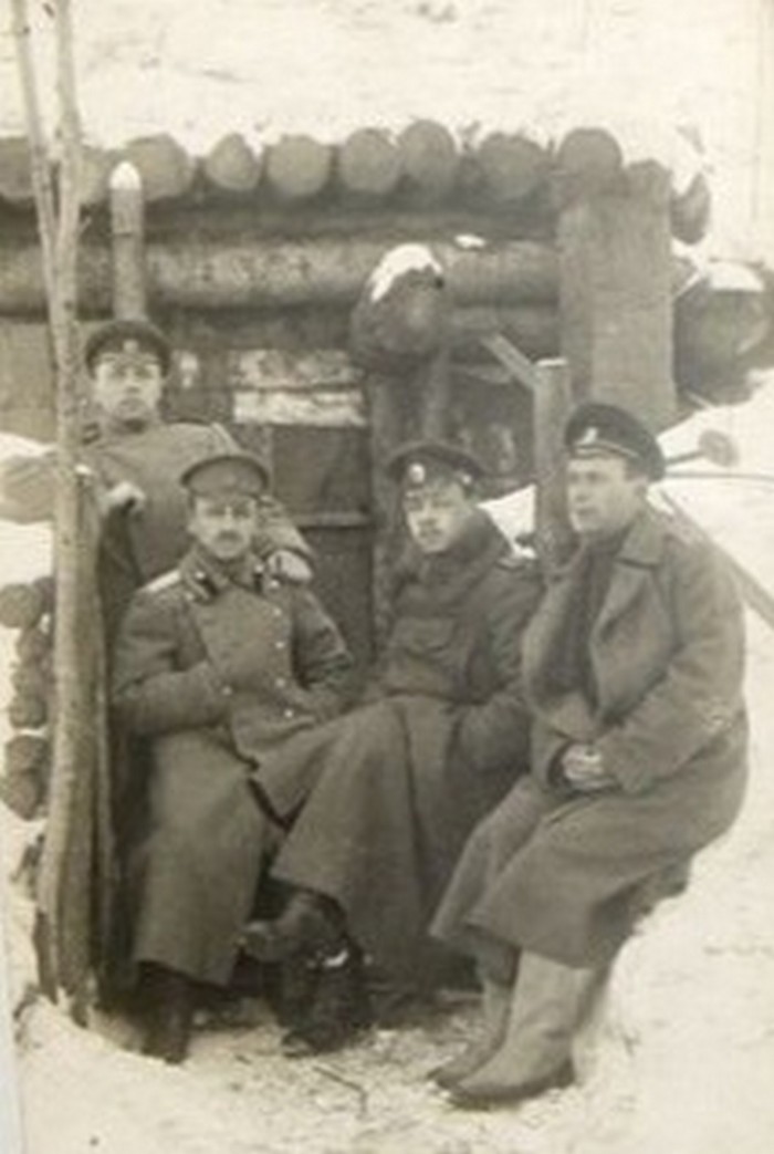 Фото русских офицеров в окопах ПМВ