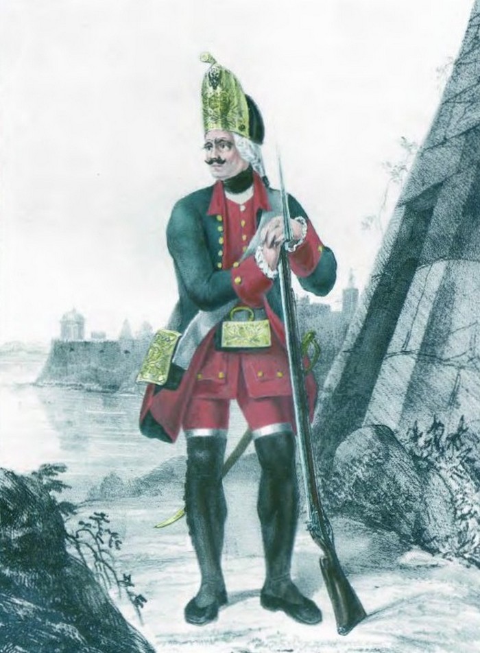 Форма русских гренадер, Семилетняя война 1756-1763 гг.