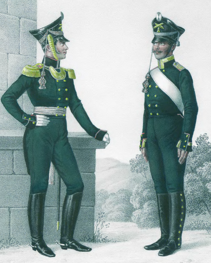 Форма русских артиллеристов 1812 году