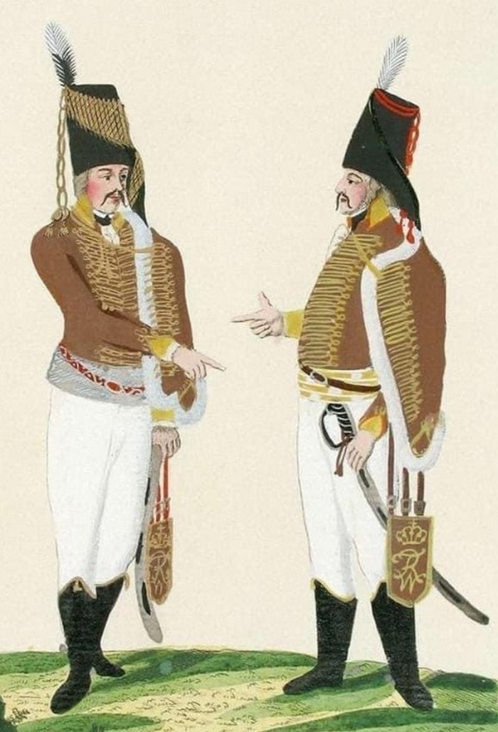 Офицера и рядового 6-го гусарского полка фон Вольфрата (von Wolffrath), Пруссия, армия Фридриха 2