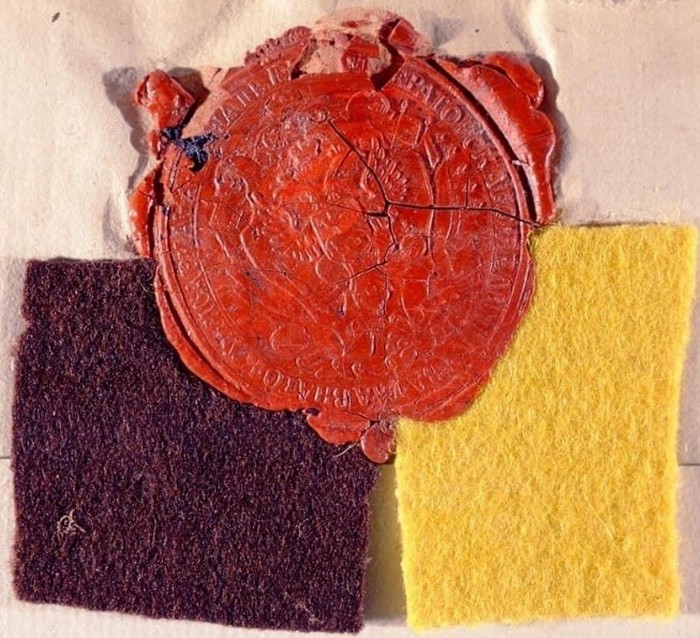 Образцы мундирного сукна гусарской формы Павла 1