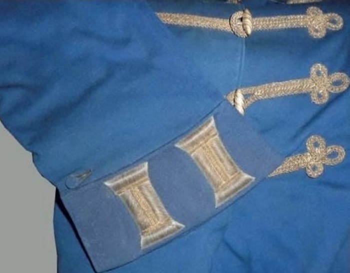 Шитье на рукавах и воротнике генеральского мундира лейб-гвардии Атаманского полка, 1874 г.