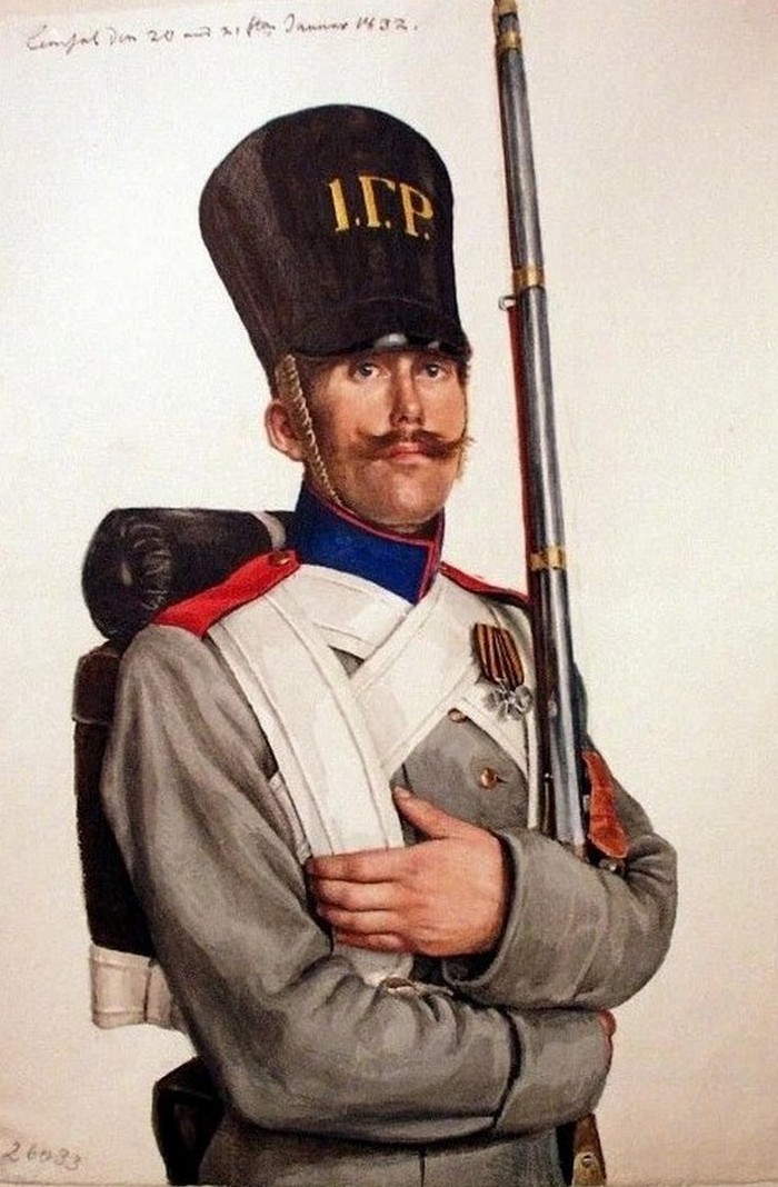 Нижние чины русской армии, портрет