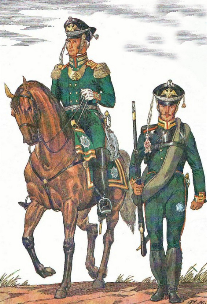 Лейб-егеря 1812 г., форма