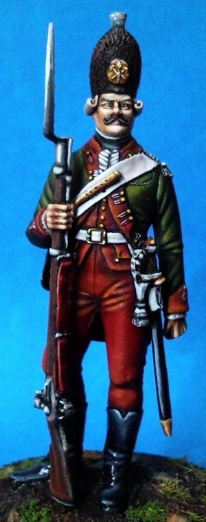 Форма гренадер Санкт-Петербургского легиона 1770 г.