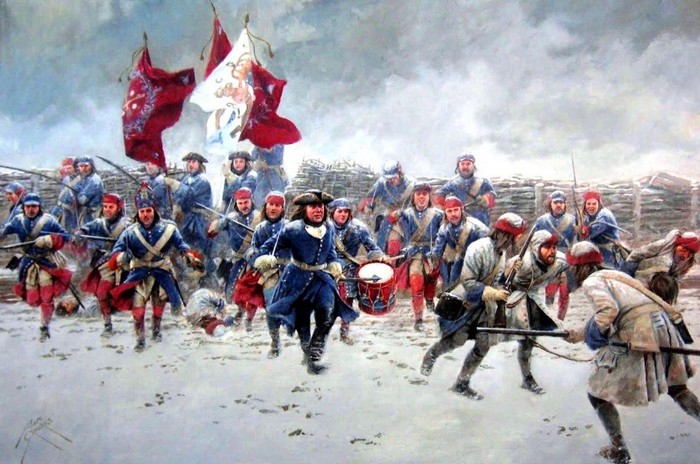 Сражение под Нарвой 1700 г., рисунки