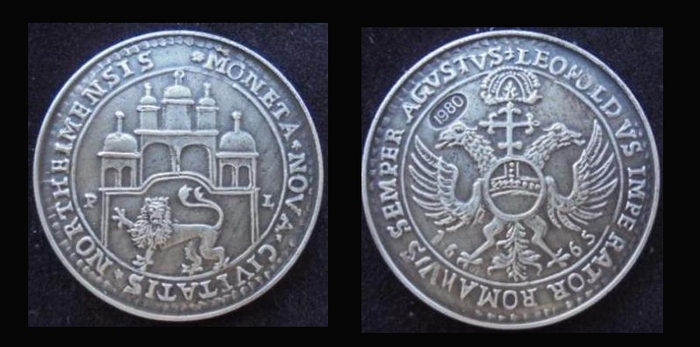 Талер 1665 г., Ганзейский город Нортхайм, Нижняя Саксония