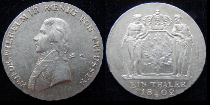 Талер 1802 г. Фридрих Вильгельм 3, Пруссия