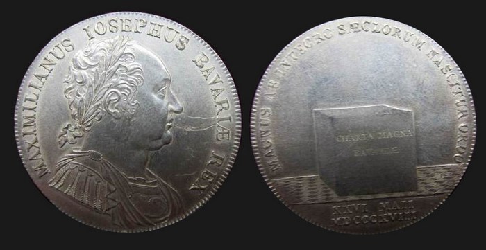 Конвенционный талер Бавария 1818 г.