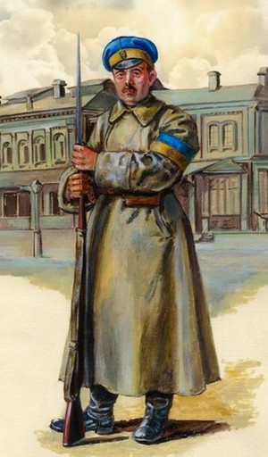 Форма солдат войск Украинской Центральной Рады.