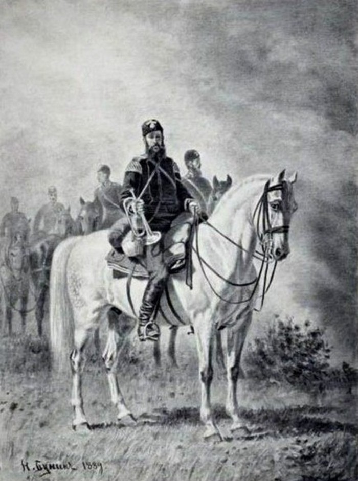 Н. Бунин Русский военный быт, художественный альбом, 1890 г.