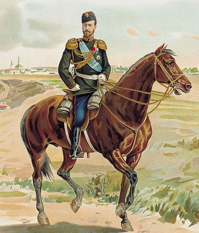 Николай 2 в драгунском мундире