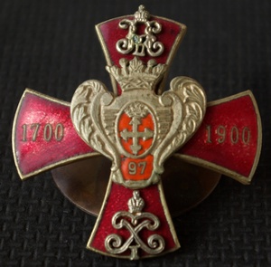 Офицерский знак 97-го пехотного Лифляндского генерал-фельдмаршала графа Шереметева полка