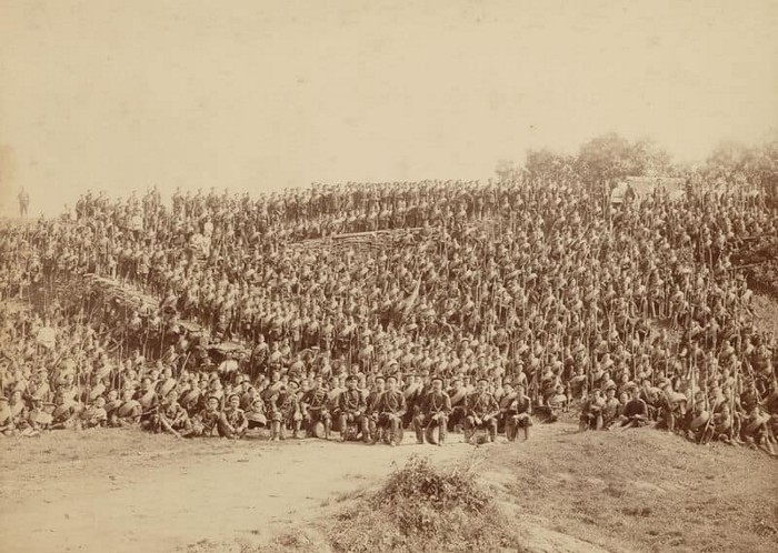Онежский 90-й пехотный полк в лагере под Екатериненталем у г. Ревеля, 1893 г.