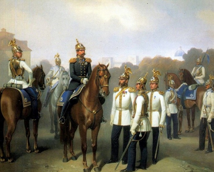 Картина Гебенса кирасиры в Гатчине